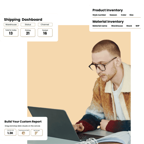 Uphance platform dashboard showing inventory and order management